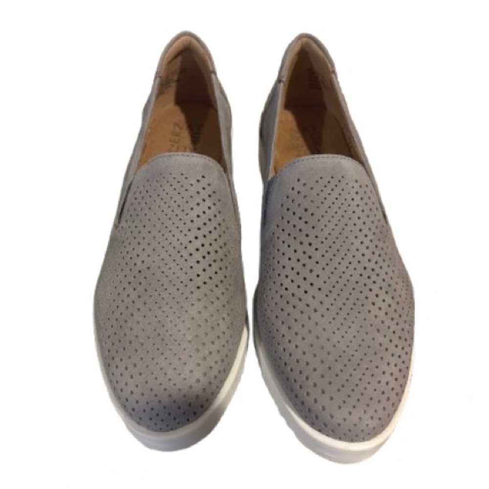 NATURALIZER GRAY UPPER LEATHER SLIP ON SNEAKERS